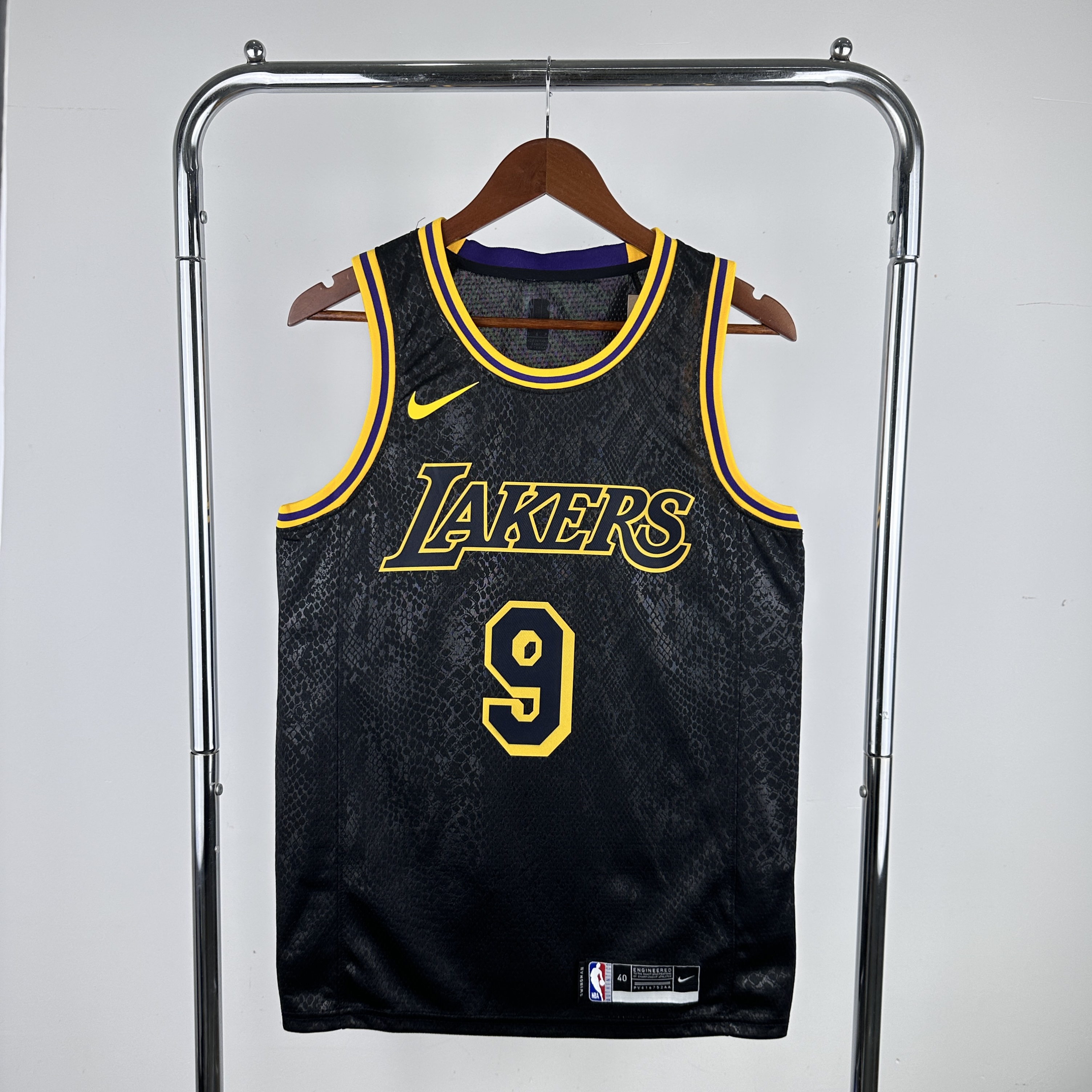 Youth Los Angeles Lakers 9 James JR. Stitched black NBA 2024 Jersey